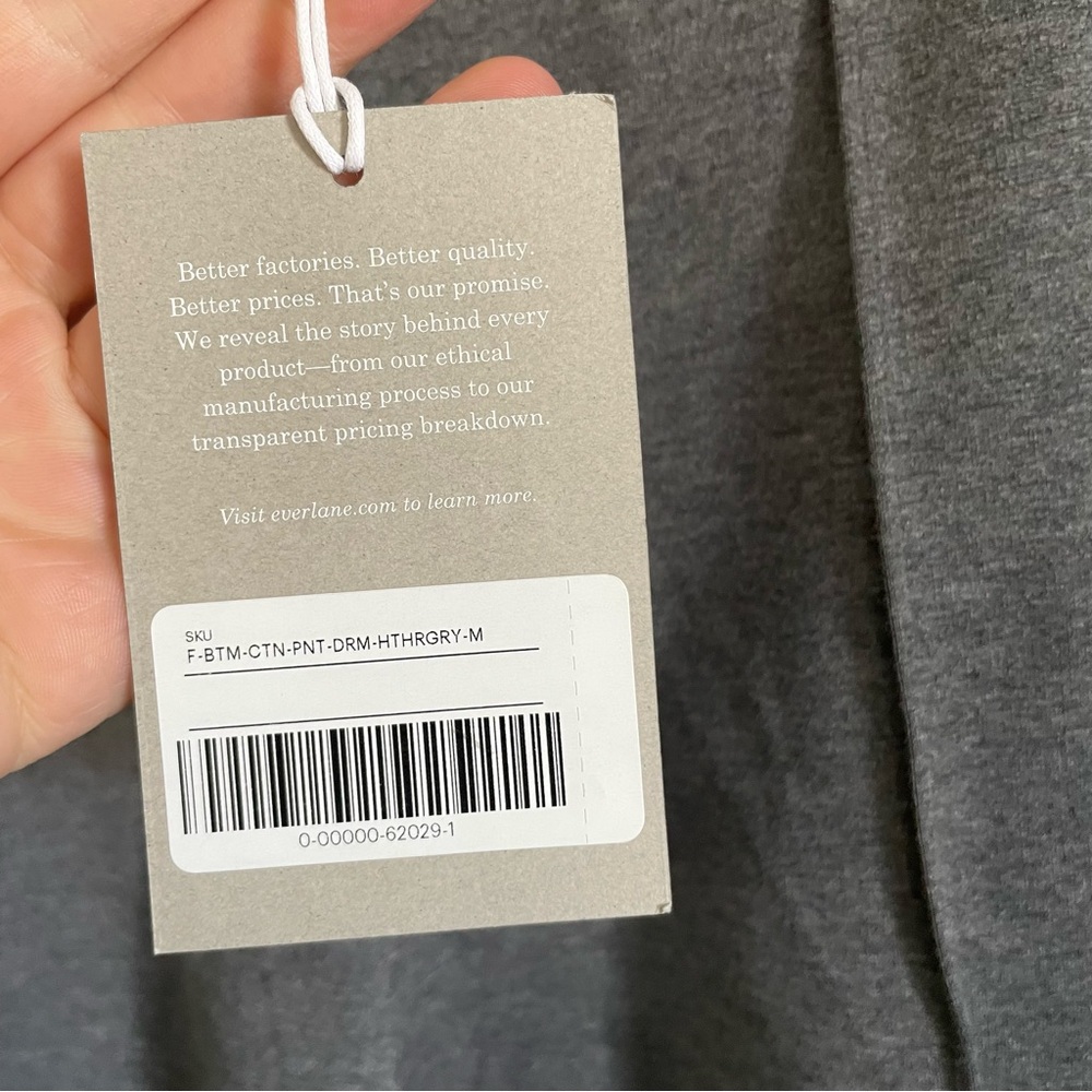 NWT Everlane The Dream Pant Center Seam Pleat Heathered Grey F-BTM-CTN-PNT - Picture 6 of 8